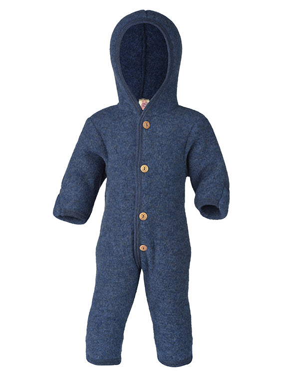 Baby Fleece Overall Blue Melange