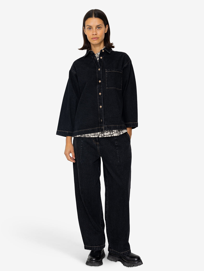 Archive Shirt Washed Black Denim