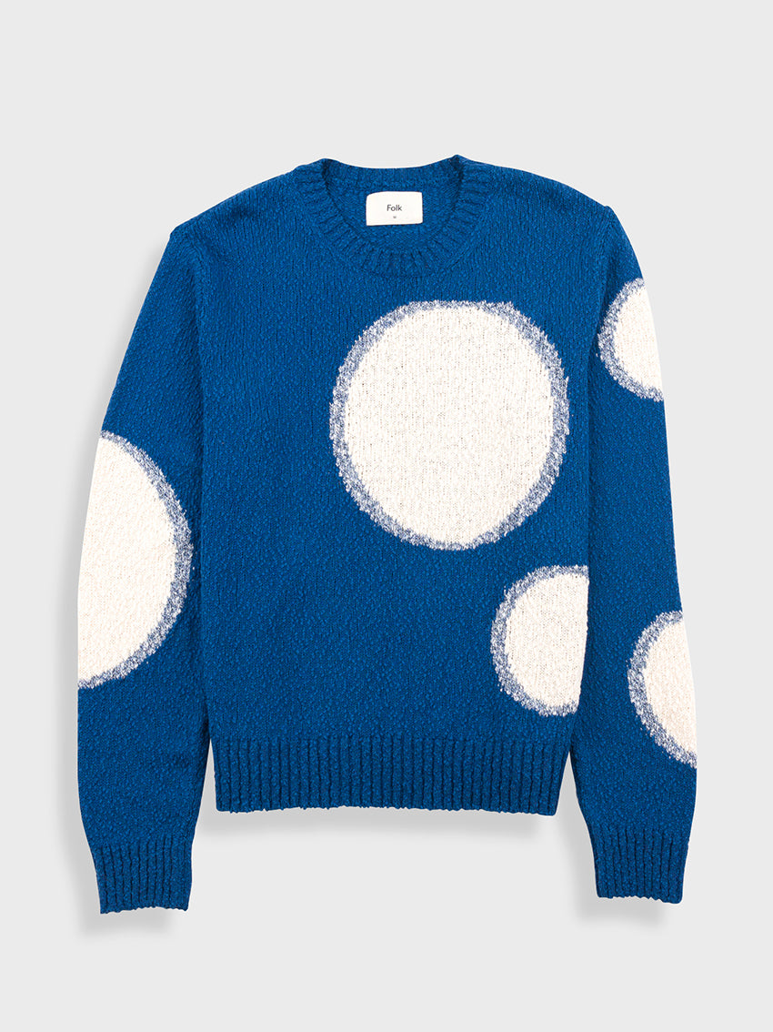 Chain Crew Knit Blue Mix