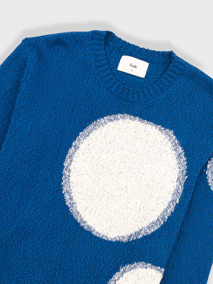 Chain Crew Knit Blue Mix