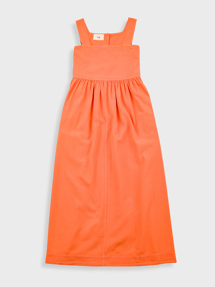 Midi Day Dress Dark Orange