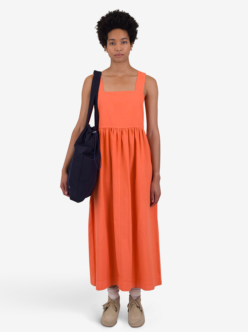 Midi Day Dress Dark Orange