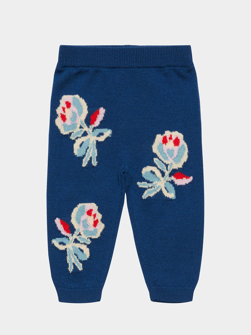 Baby Jaquard Pants Deep Indigo