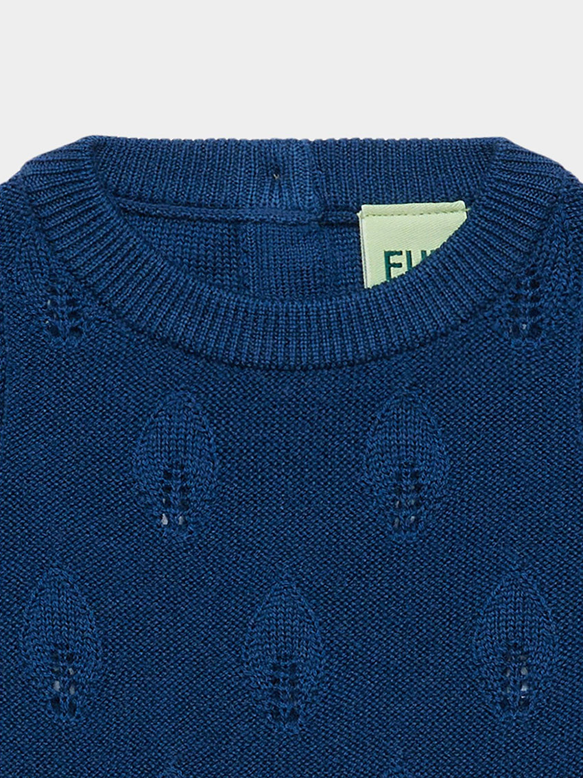 Baby Leaf Vest Deep Indigo