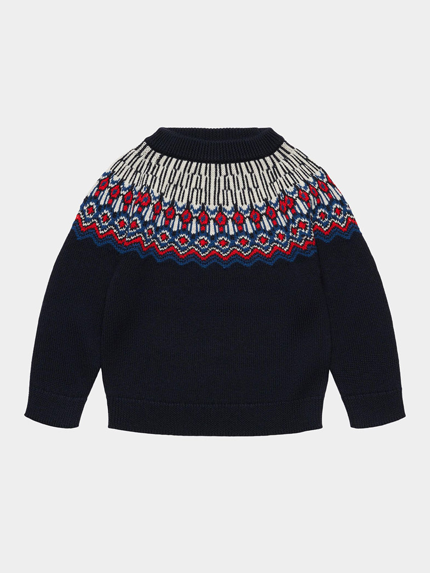 Fair Isle Sweater Dark Navy