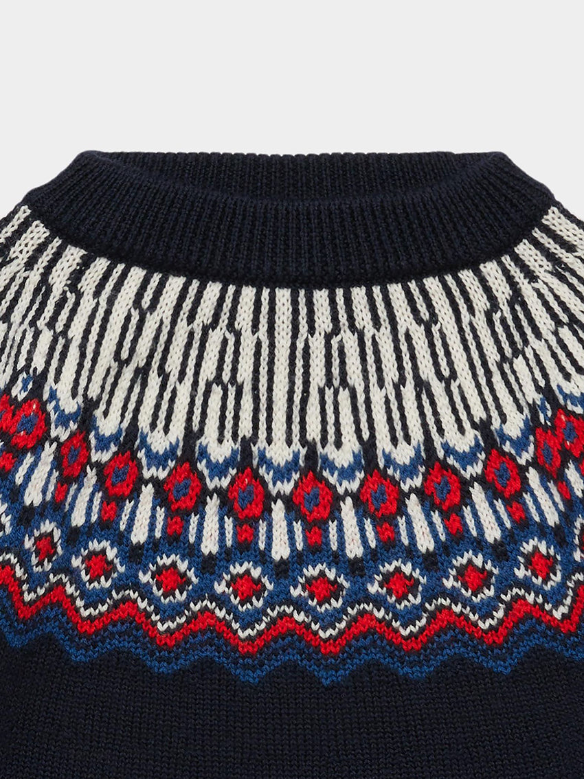 Fair Isle Sweater Dark Navy