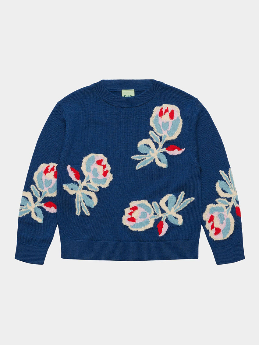 Jaquard Crew Deep Indigo