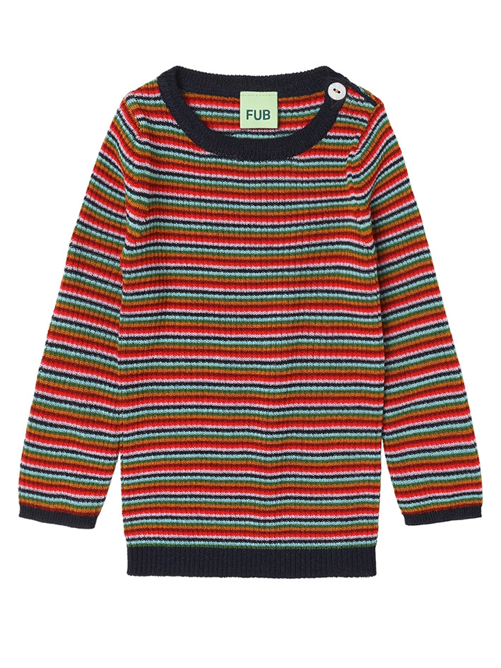 Baby Rib Blouse Multi Stripe