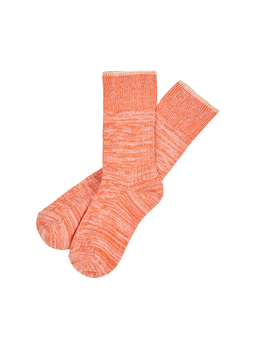 Melange Socks Tangerine/Ecru