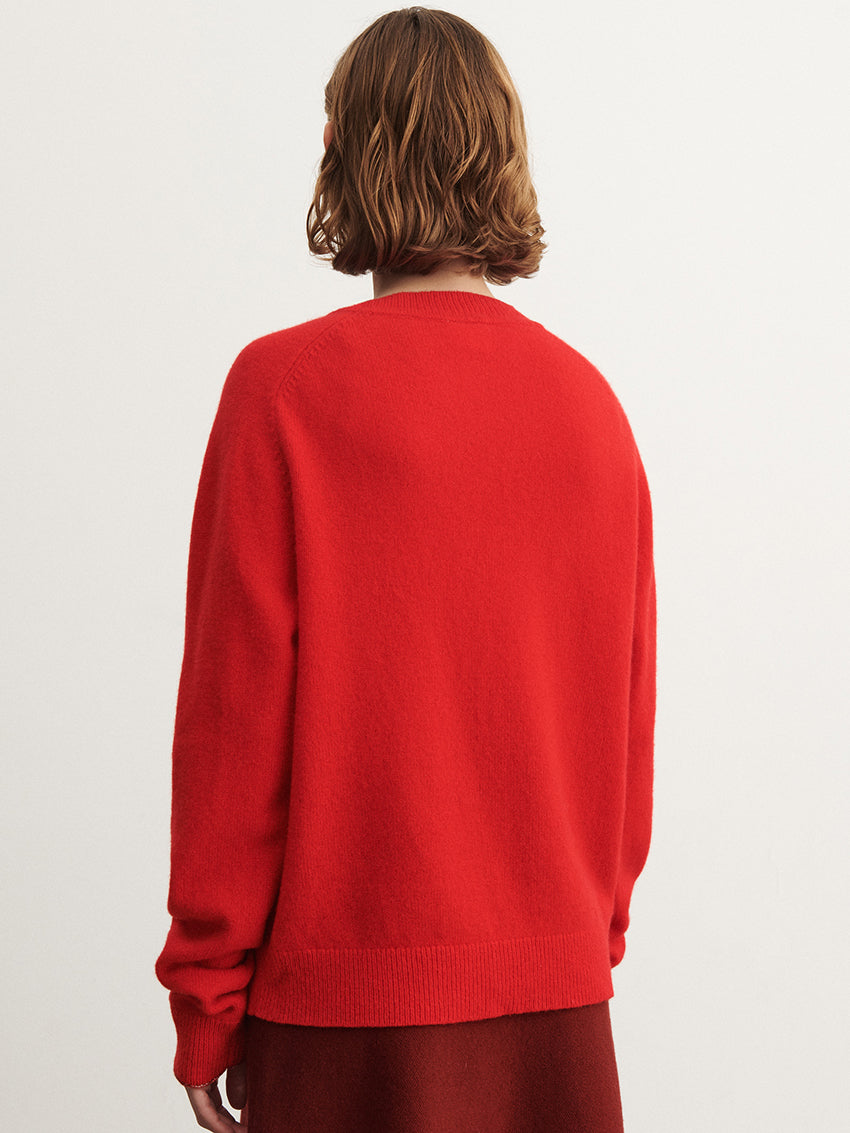 Lambswool Crewneck Sweater Signal Red