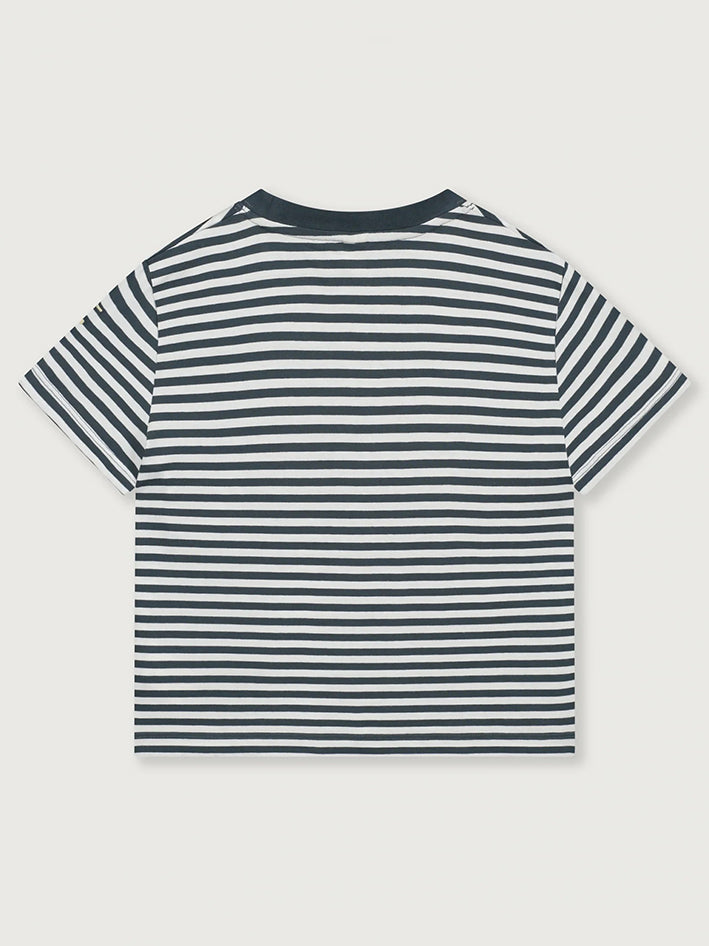 Oversized Tee Blue Grey/Offwhite