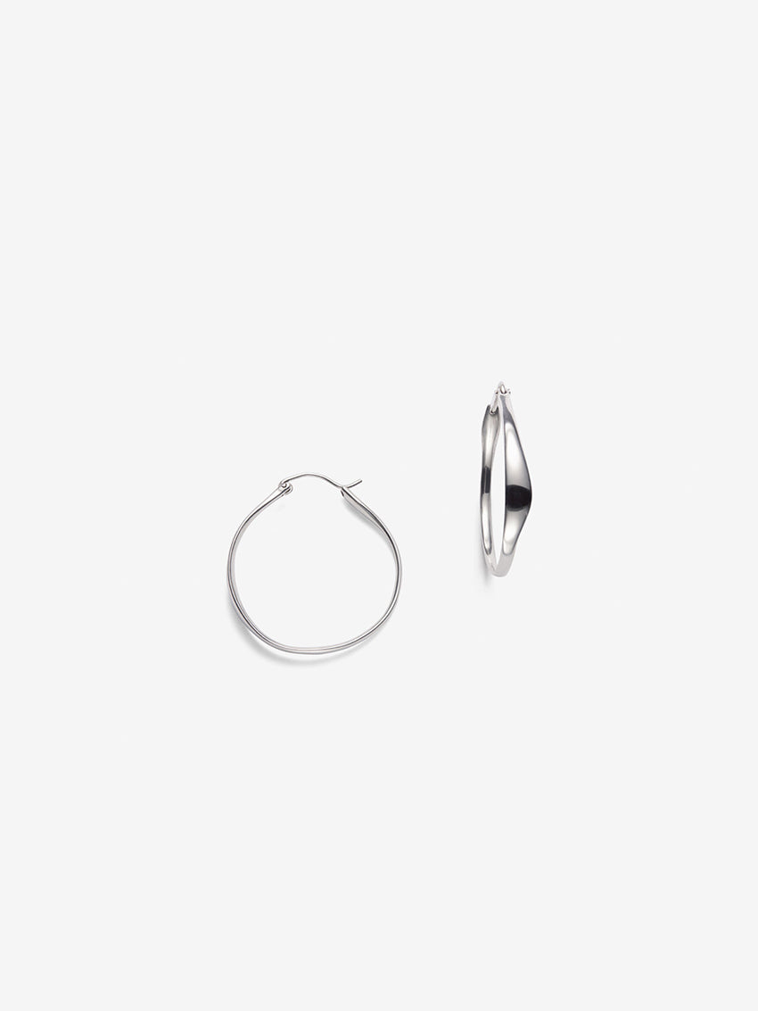 Irregular Silver Hoops