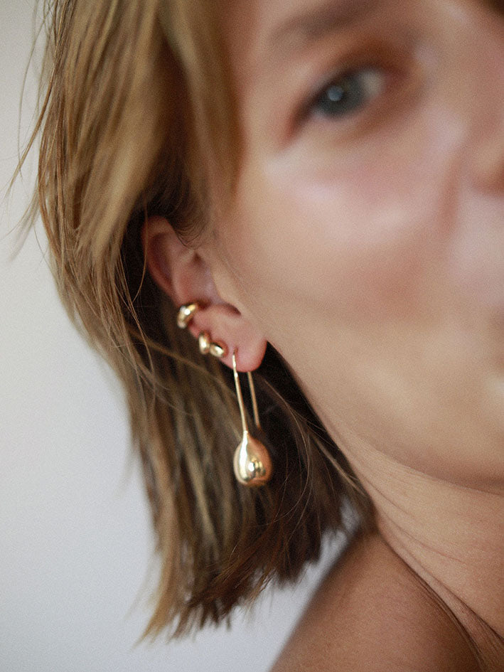 Egg Earrings Gold Plated