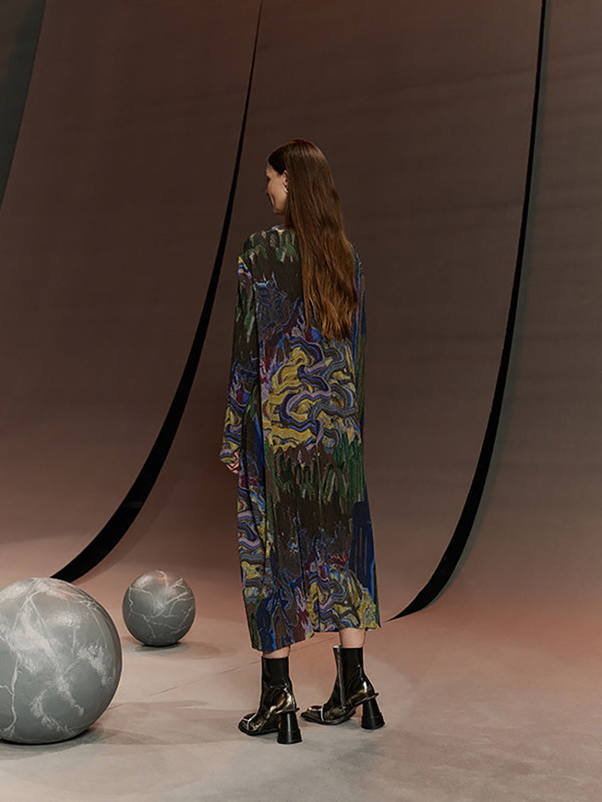 O Dress Graphic Slopes Dark