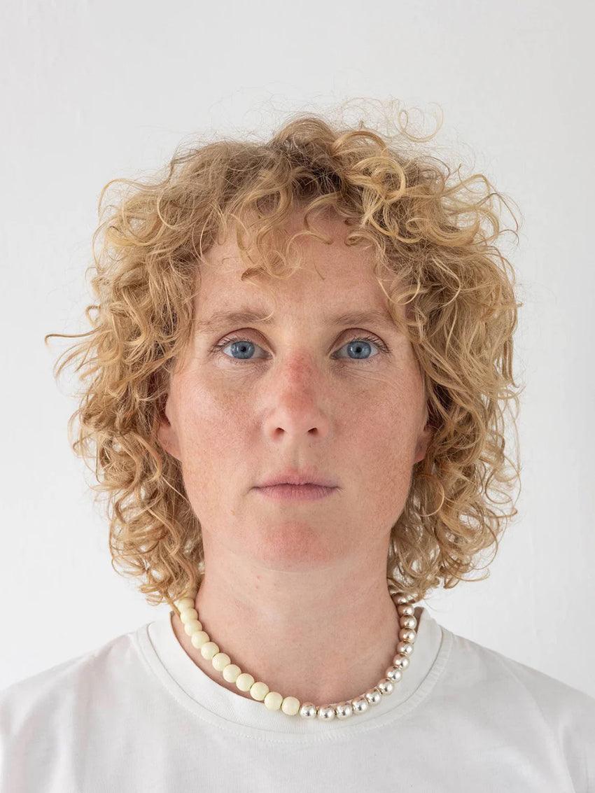 Pearl Necklace Silver/Wood Opal