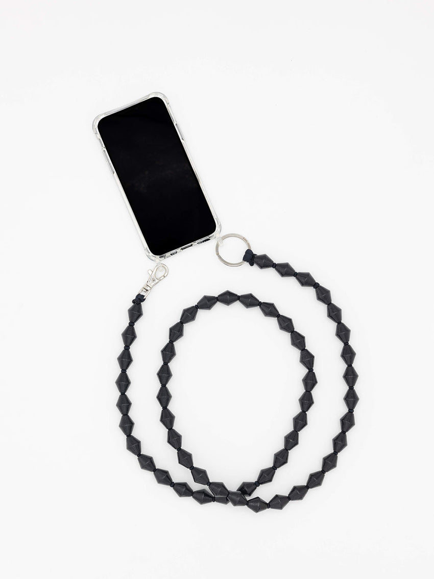 Zigzag Phone Necklace Black