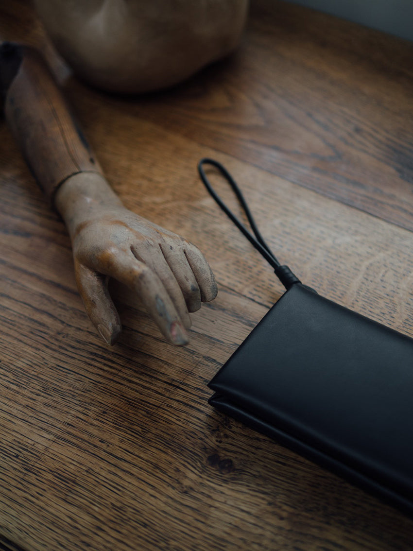 Woven Passport Wallet All Black