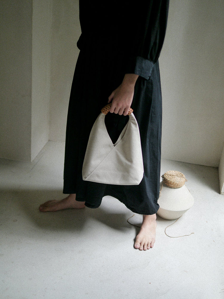 Woven Triangle Bag 36 Ivory