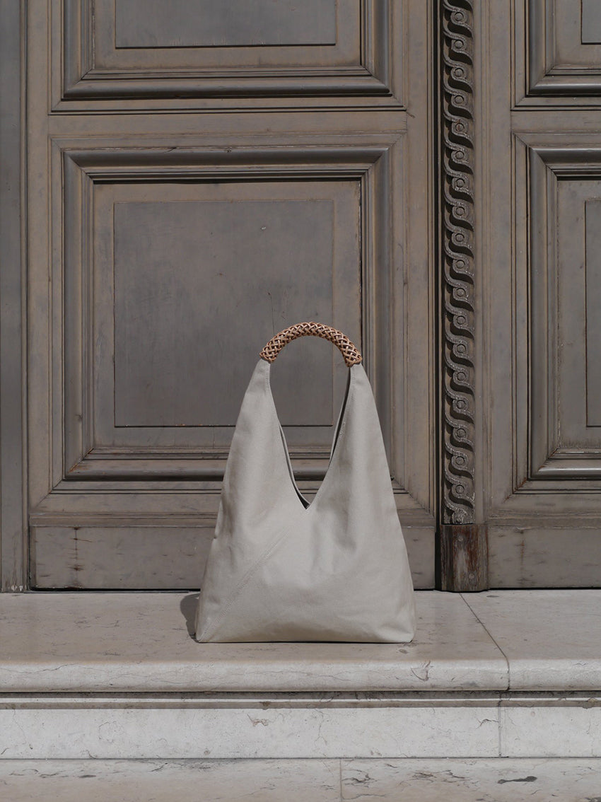 Woven Triangle Bag 58 Ivory