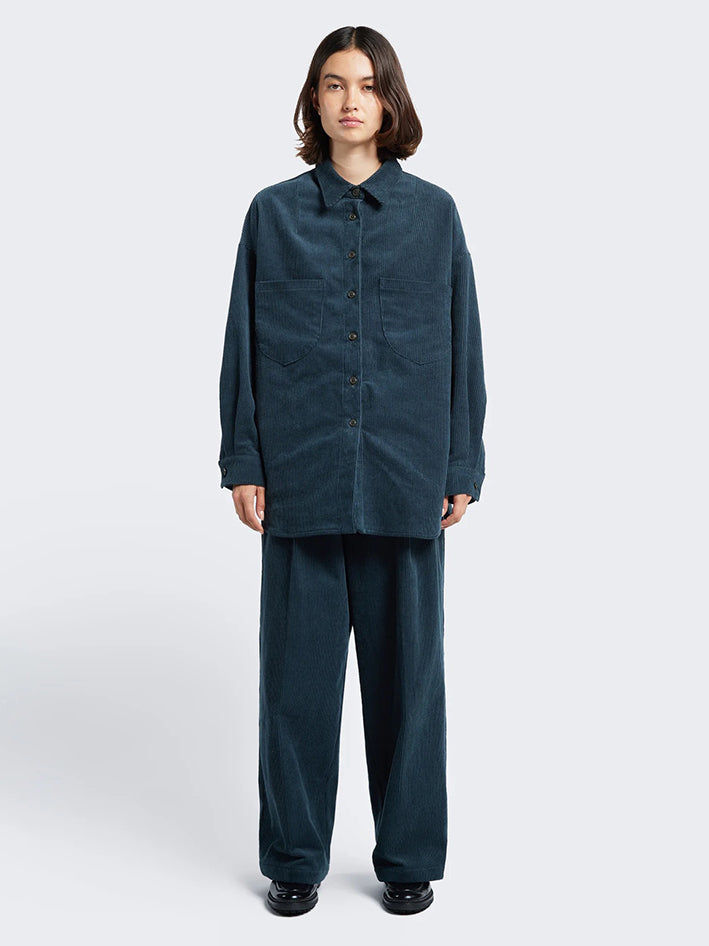 Interim Cord Pant Petrol Blue