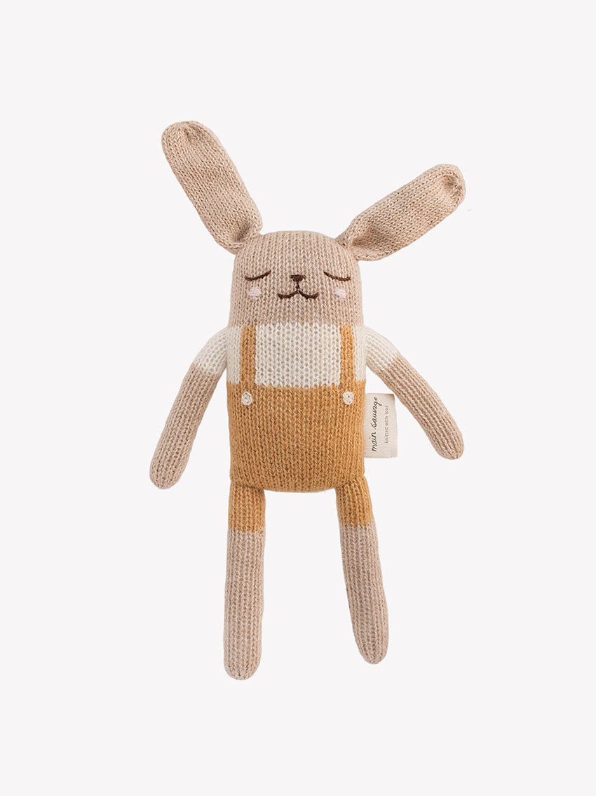 Bunny Soft Toy Mustard Overalls
