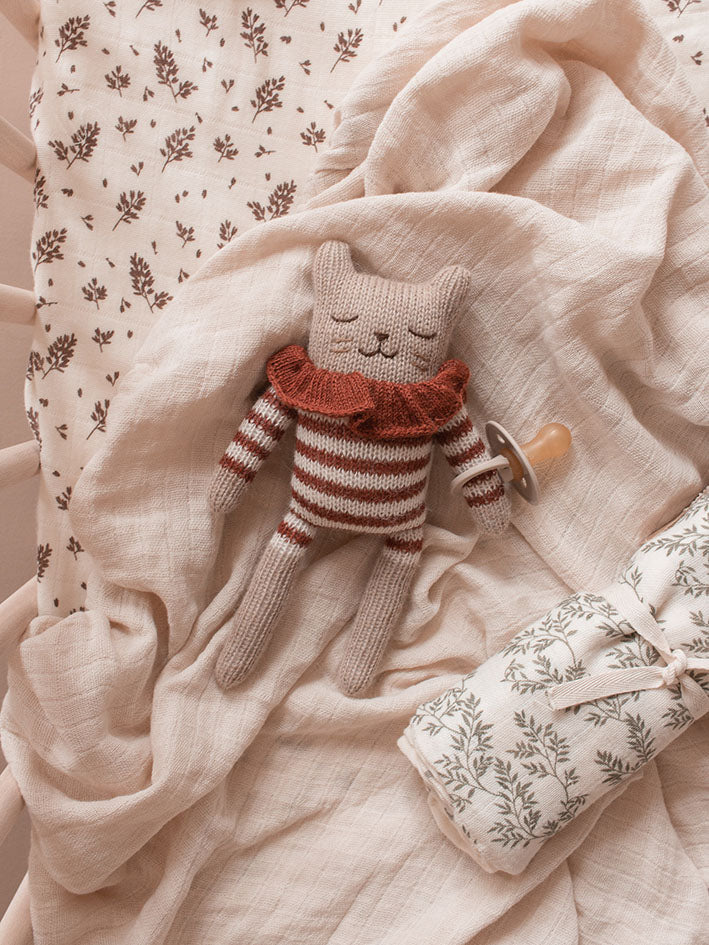 Kitten Soft Toy Sienna Striped Romper