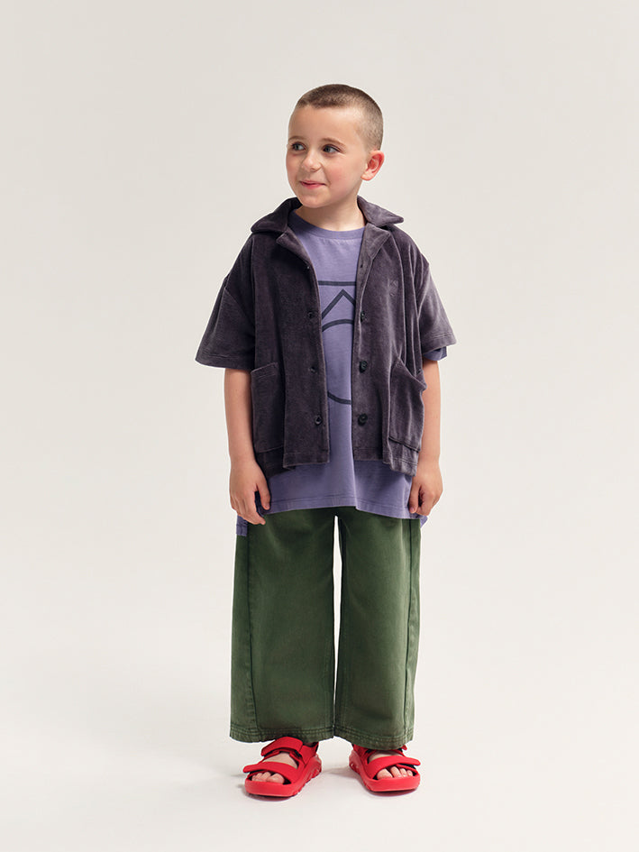 Boxy Shirt Iron Velour