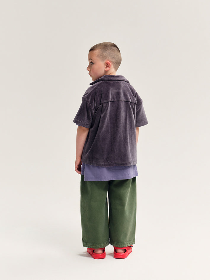 Boxy Shirt Iron Velour