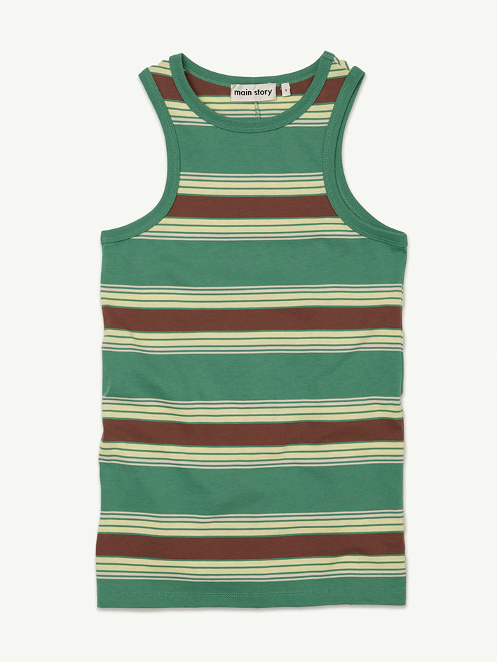 Vest Dress Bottle Green Stripe