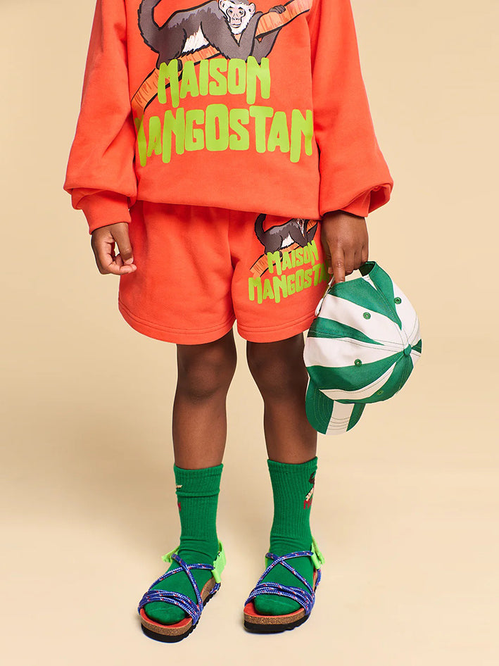 Monkey Log Sweatshort Red