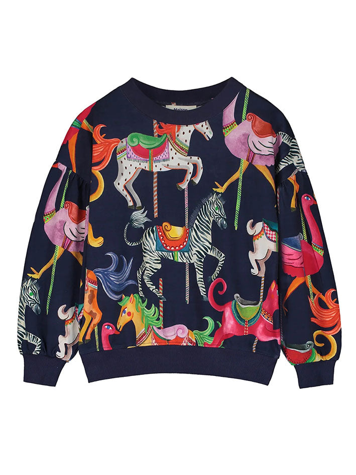 Carnival Allover Sweatshirt Navy