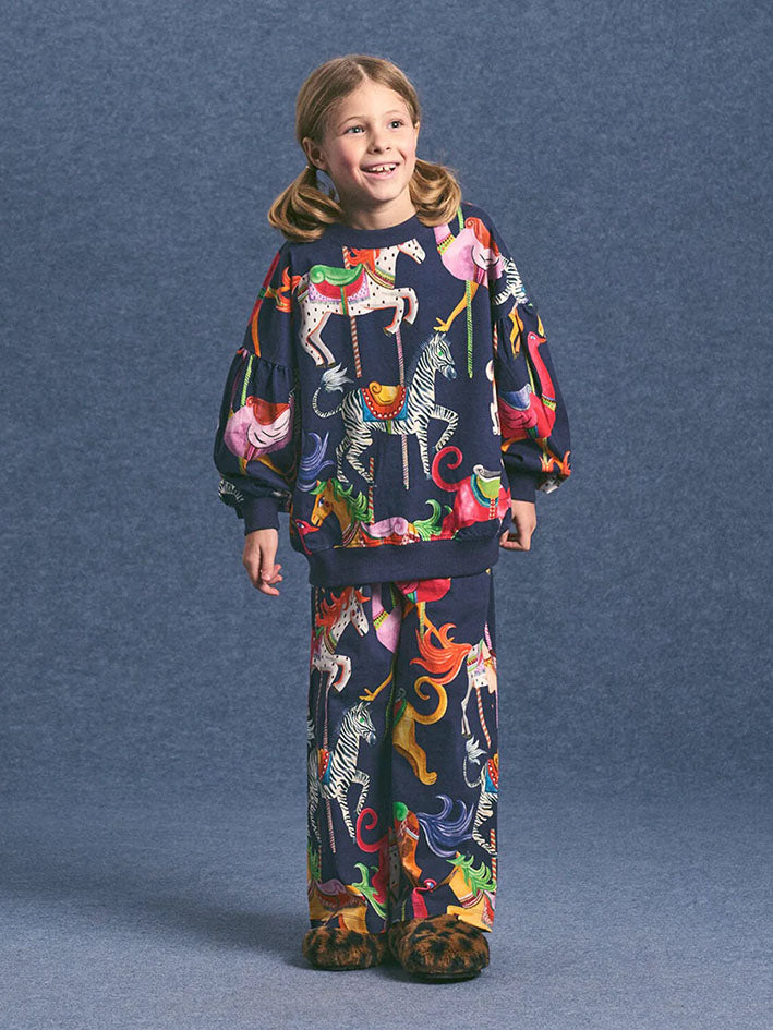 Carnival Allover Sweatshirt Navy