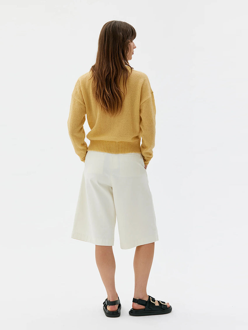 Yara Light Silk Mohair Sweater Pale Yellow
