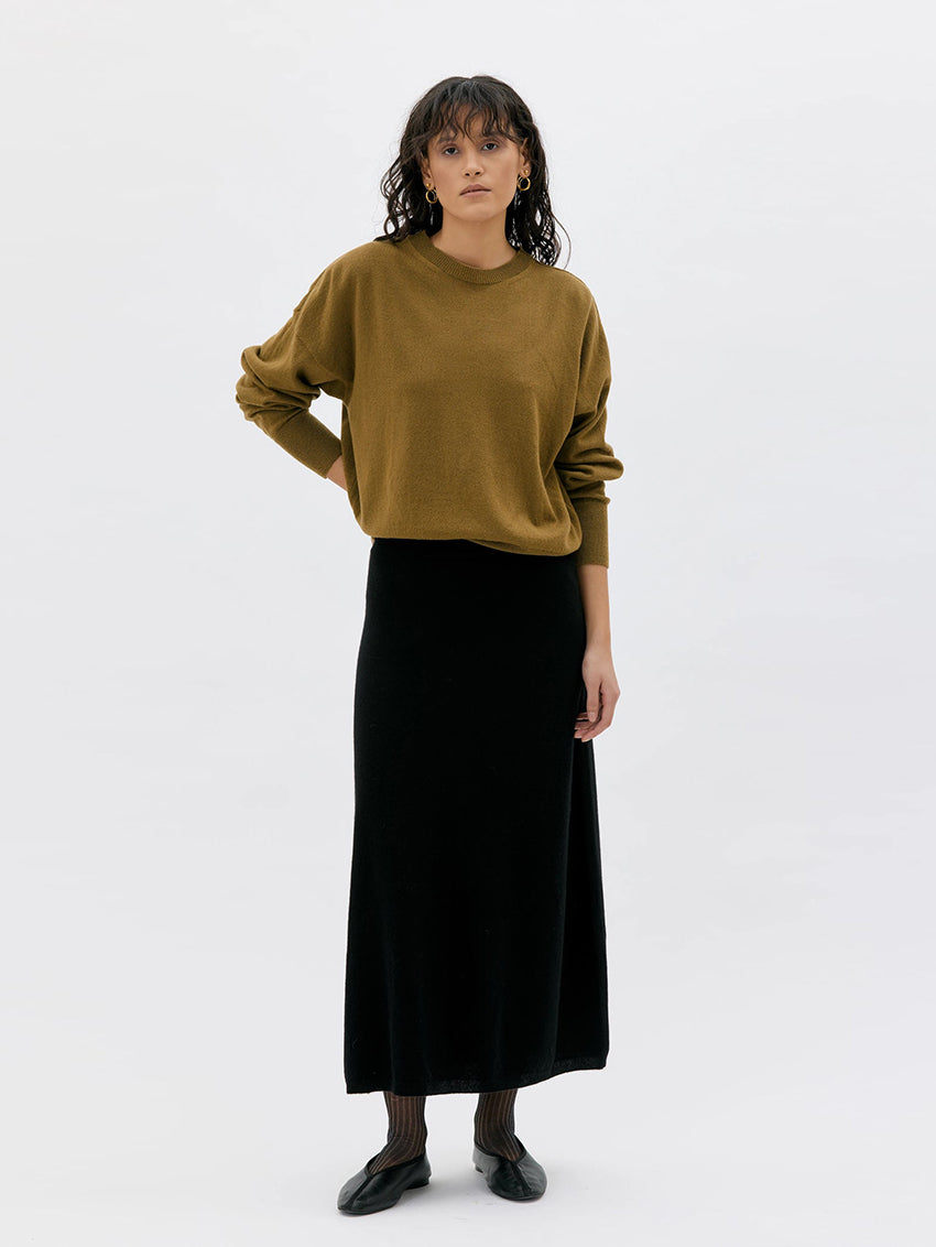 Ior Cashmere Wool Sweater Olive Green