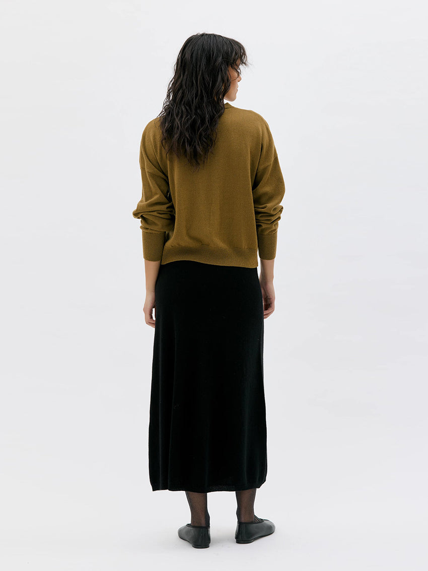 Ior Cashmere Wool Sweater Olive Green