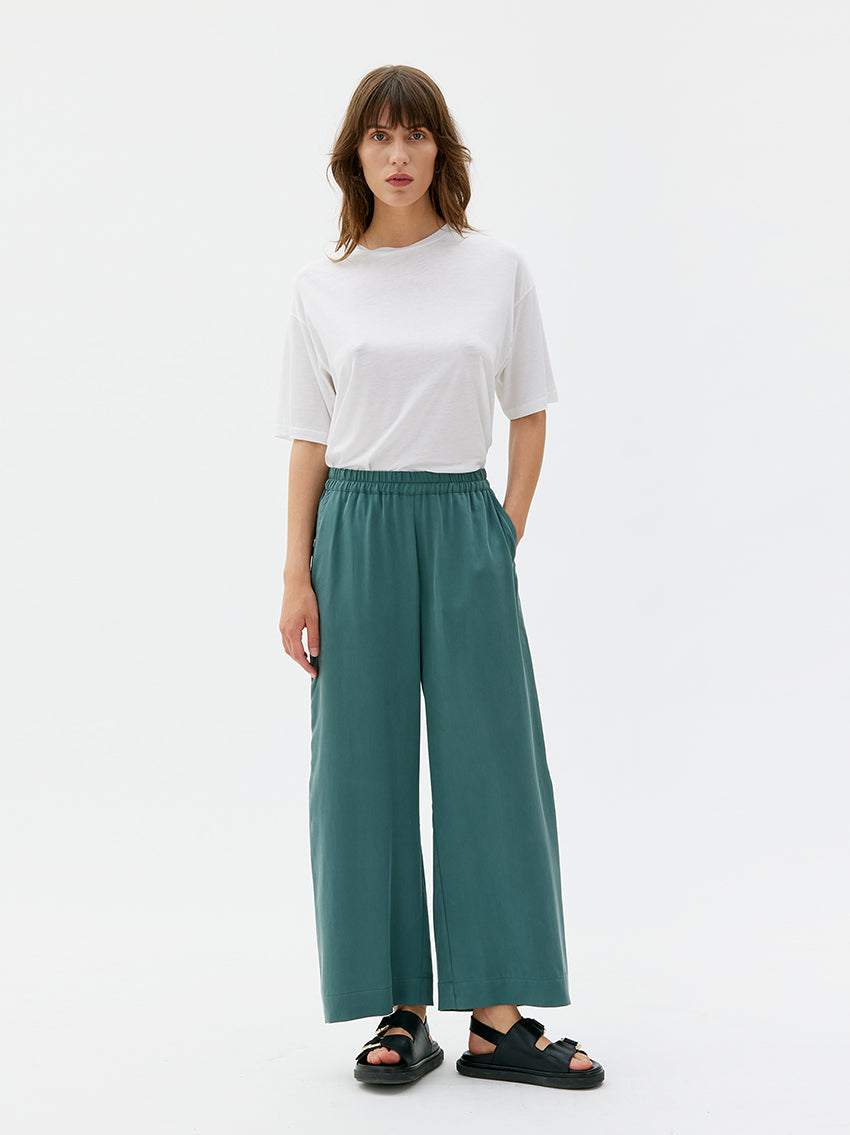 Thea Flowy Tencel Pant Lagoon Green