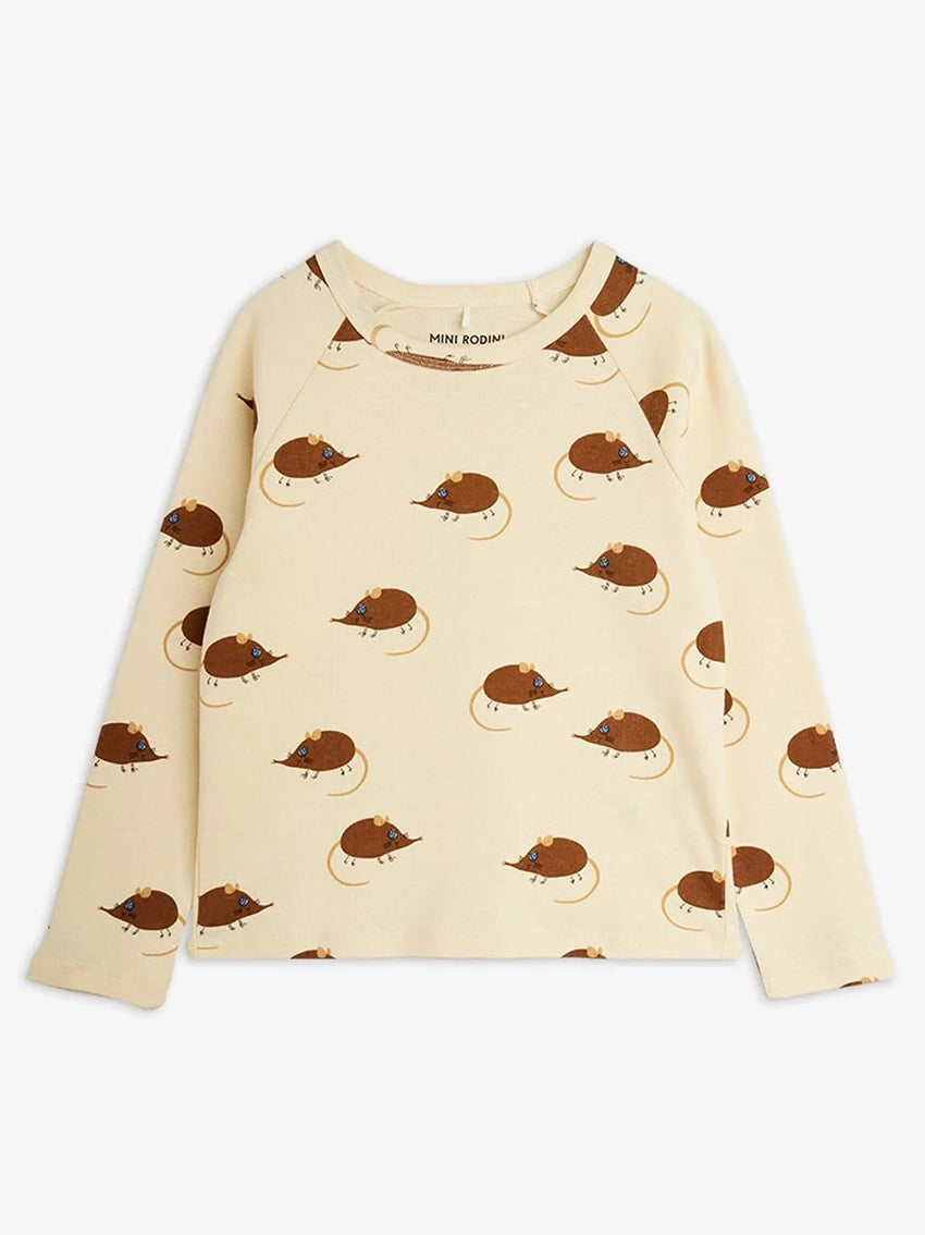 Elephant Shrew AOP Longsleeve Beige