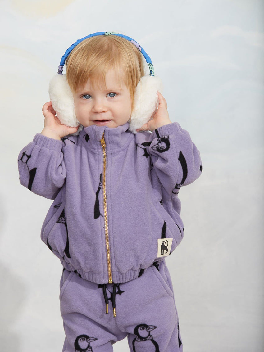 Penguin AOP Fleece Jacket Purple