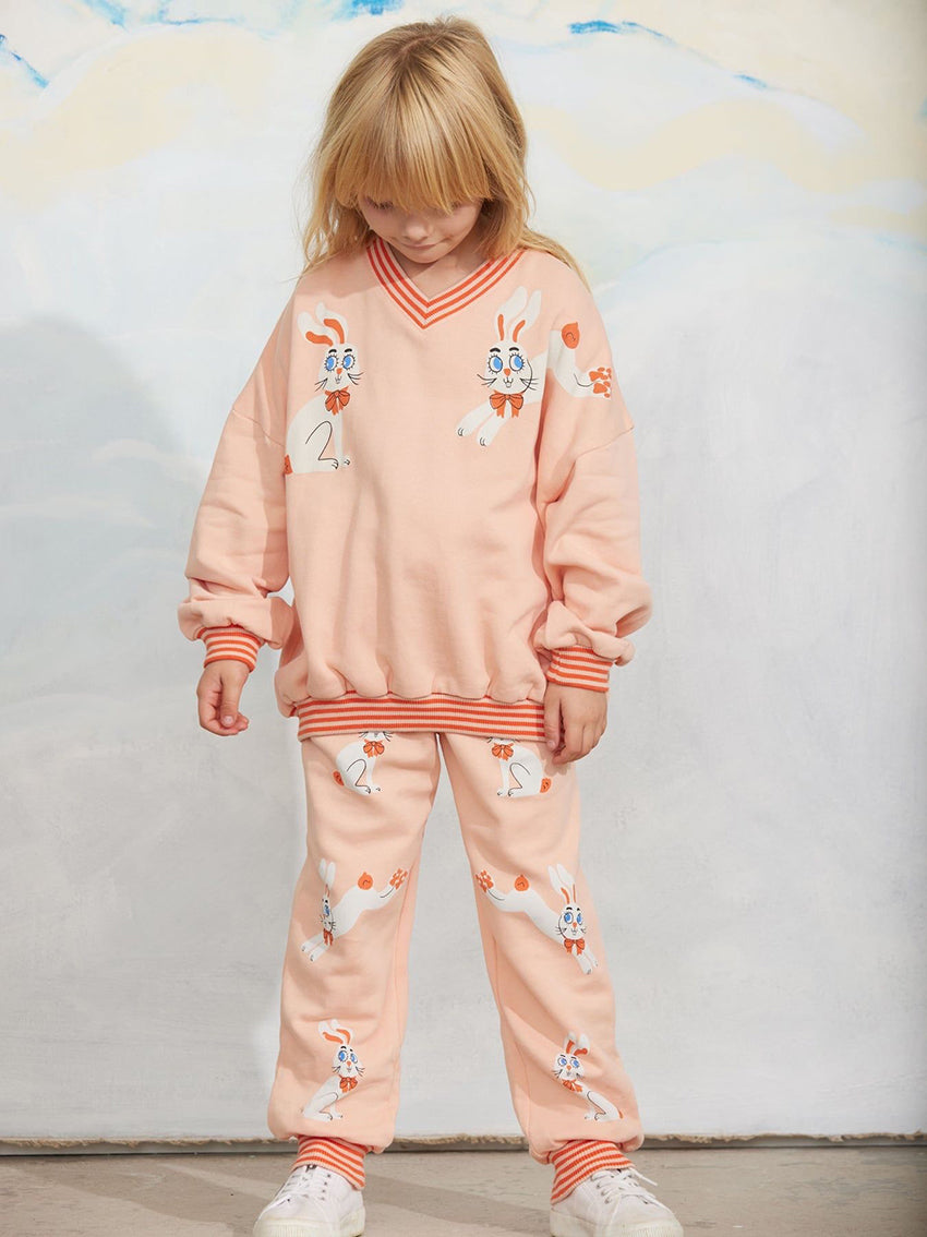 Rabbits Sweatshirt Pink