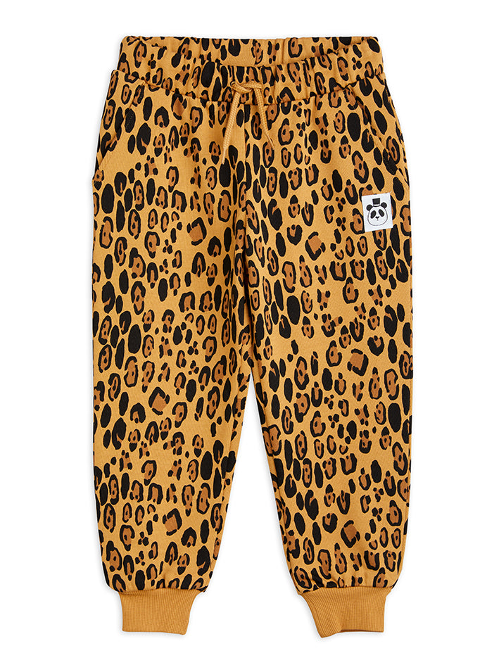Basic Leopard Sweatpants Beige