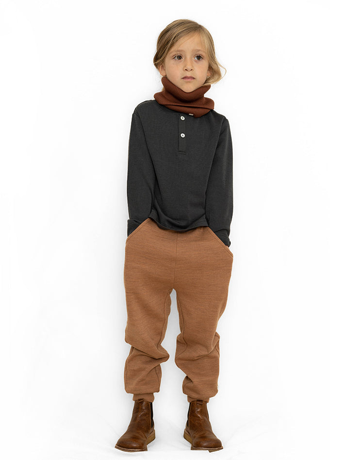 Argir Wool Loop Scarf Gingerbread