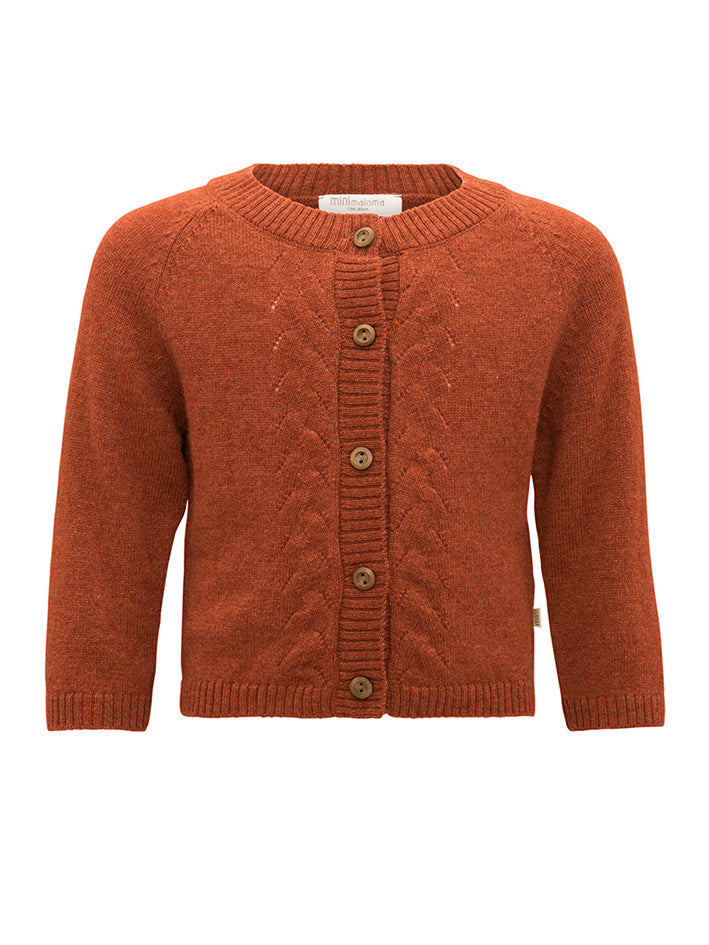 Inka Cardigan Dark Rust