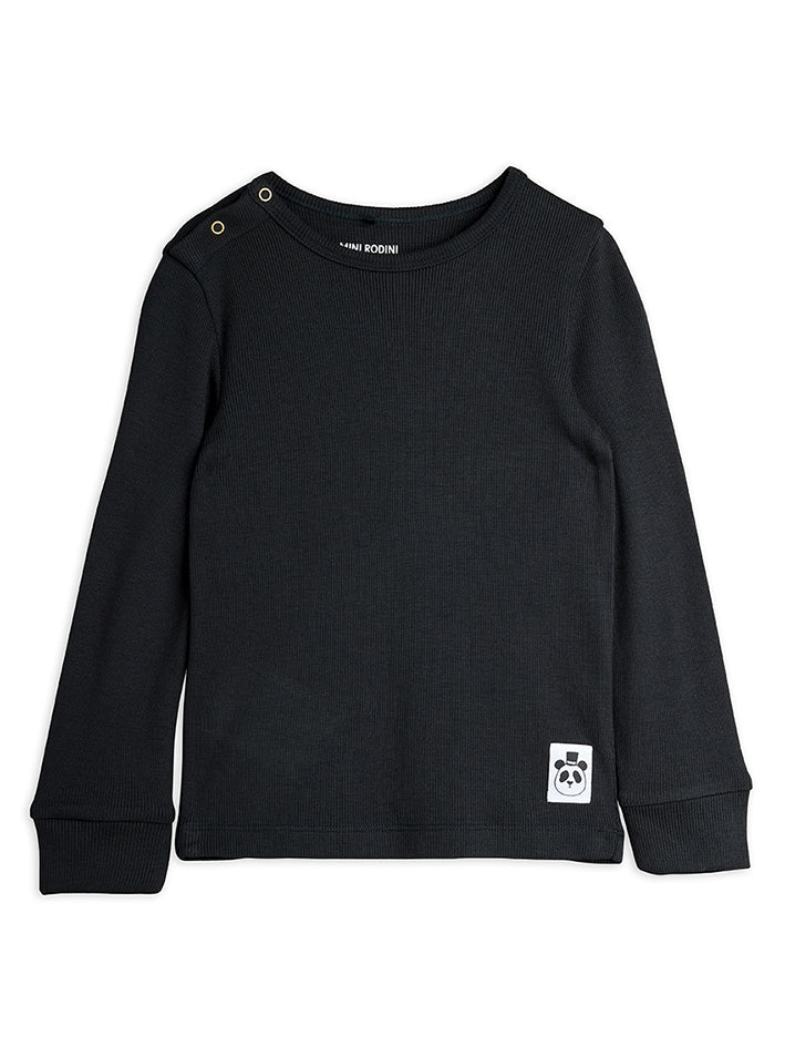 Modal Rib Longsleeve Black