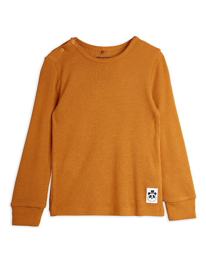 Modal Rib Longsleeve Brown