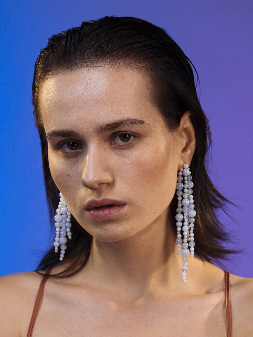 Glyzinia Earring Long Light Blue