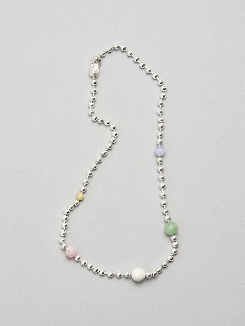 Orbits Color Necklace Mini Silver