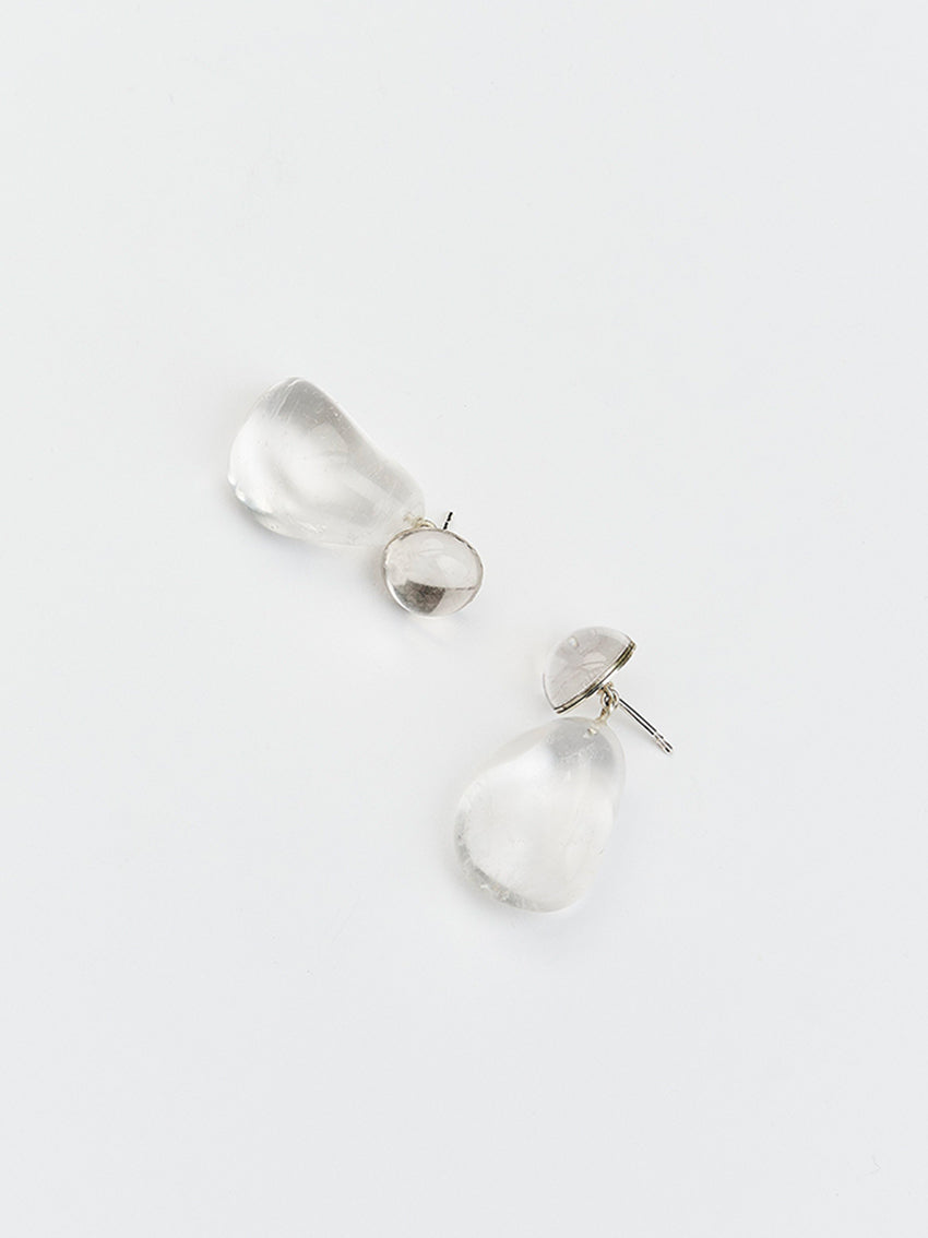 Pebbles Earrings NO1 Crystal