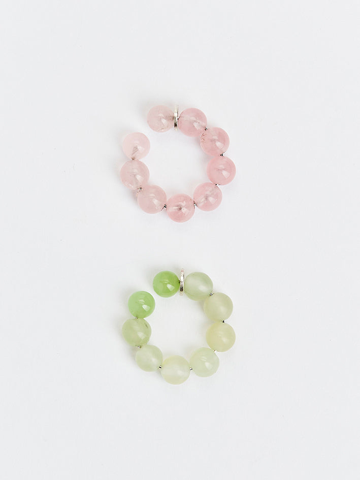 Spheres Earcuff Small Rose Quarz