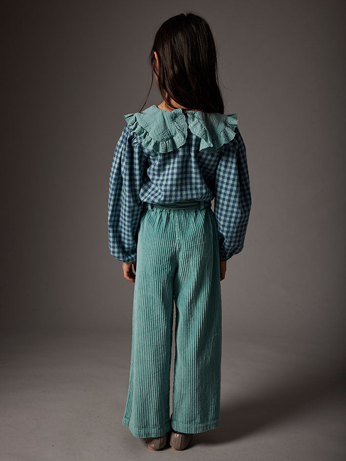 Lima Artic Blue Wide Corduroy Pants