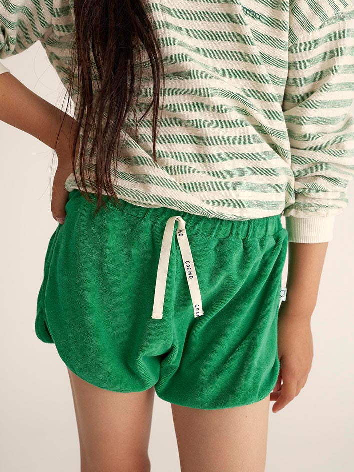 Elio Toweling Shorts Grass Green